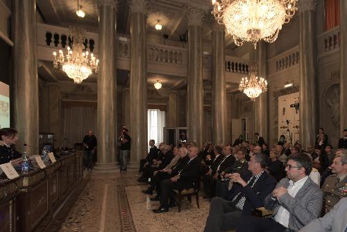 L'assessore regionale alla Sicurezza Pierpaolo Roberti a Trieste alla presentazione della mostra fotografica della Polizia scientifica